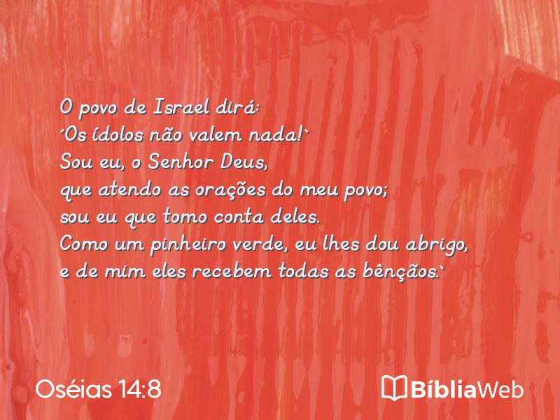 Oséias 14:8 em imagem para compartilhar