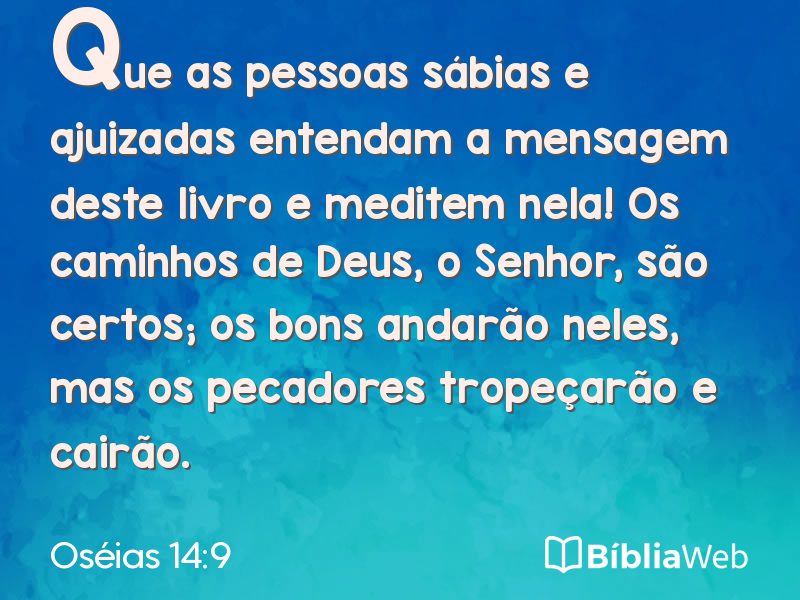 Oséias 14:9 em imagem para compartilhar