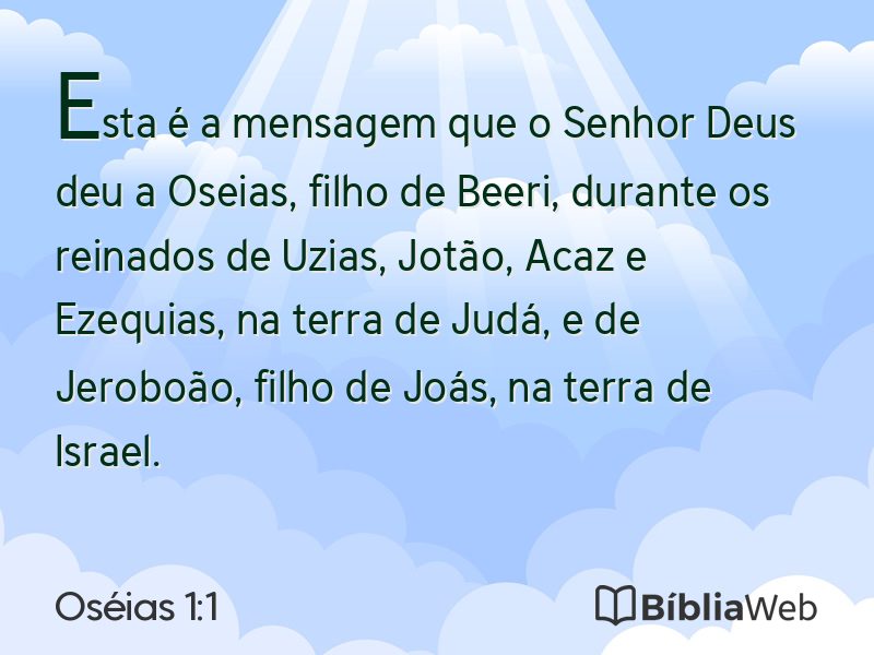 Oséias 1:1 em imagem para compartilhar