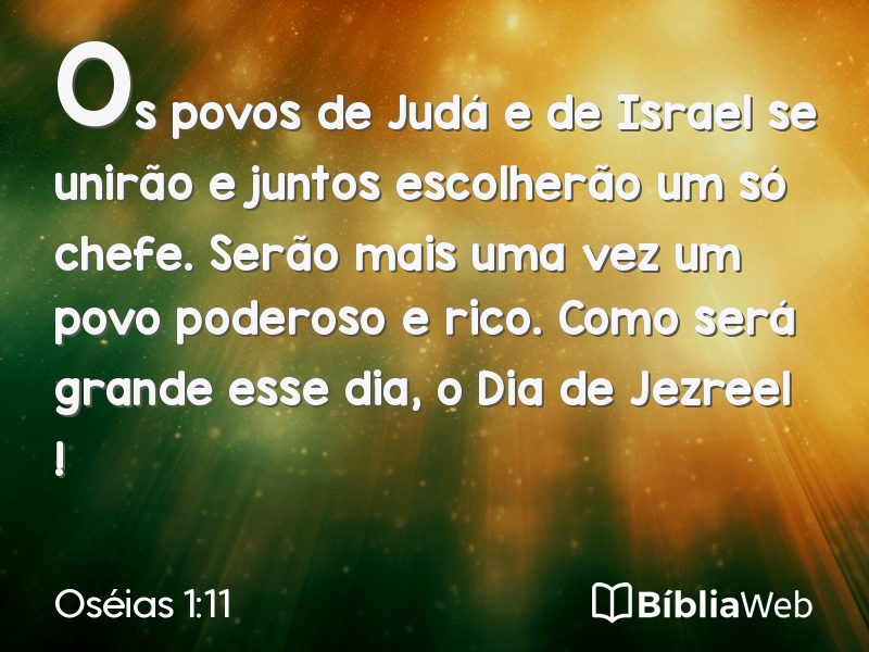 Oséias 1:11 em imagem para compartilhar