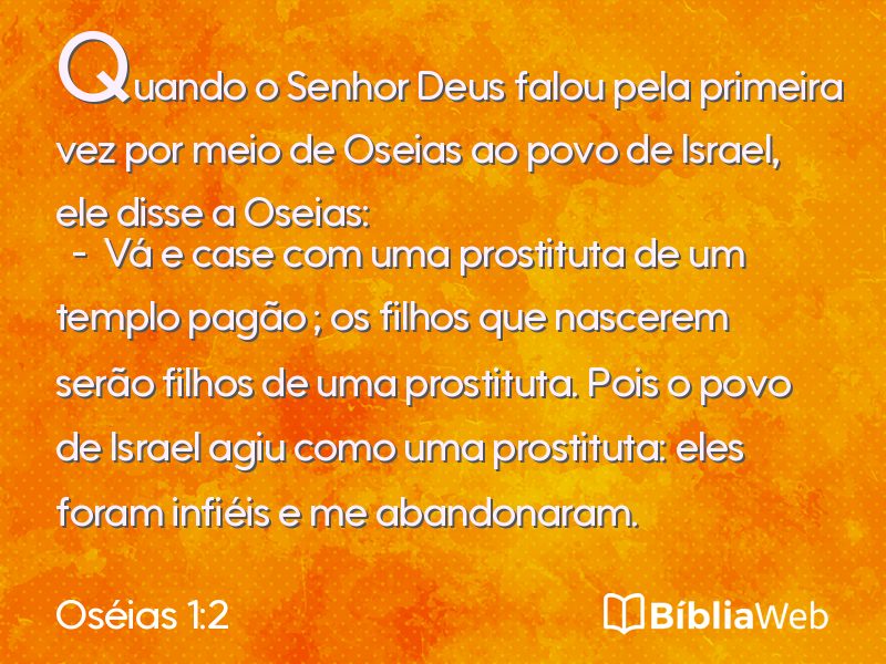 Oséias 1:2 em imagem para compartilhar