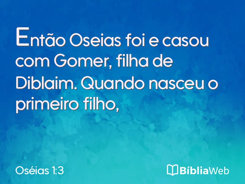 Oséias 1:3 em imagem para compartilhar