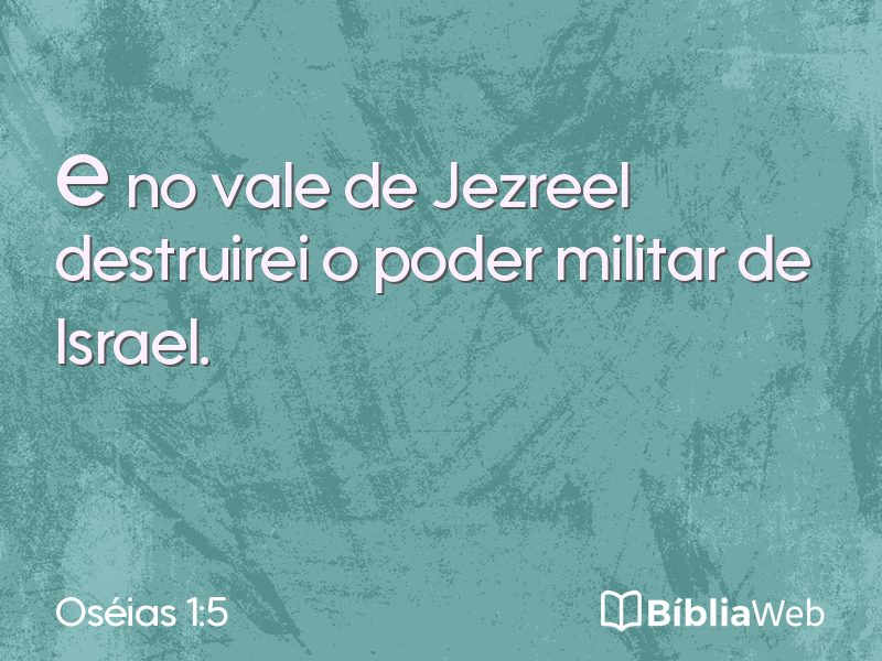 Oséias 1:5 em imagem para compartilhar