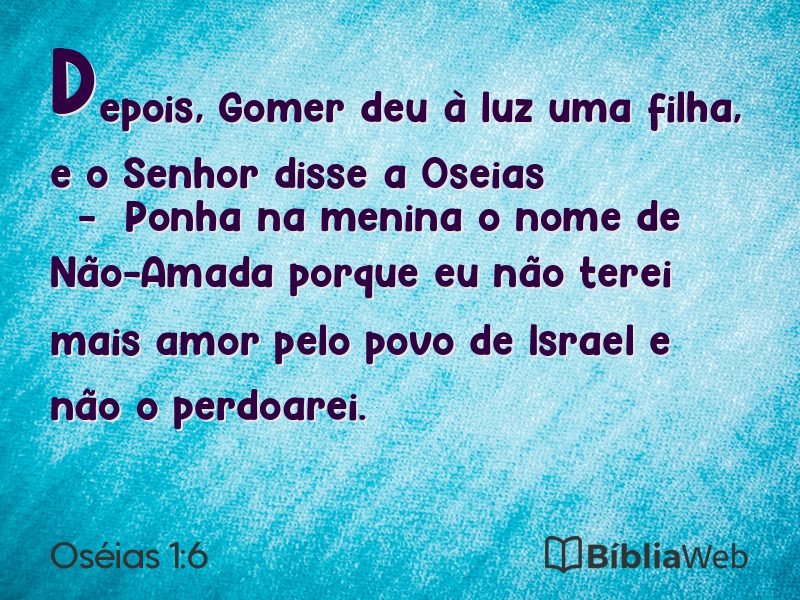 Oséias 1:6 em imagem para compartilhar