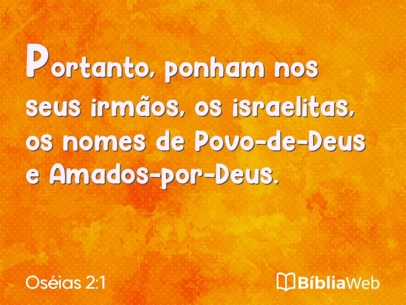 Oséias 2:1 em imagem para compartilhar