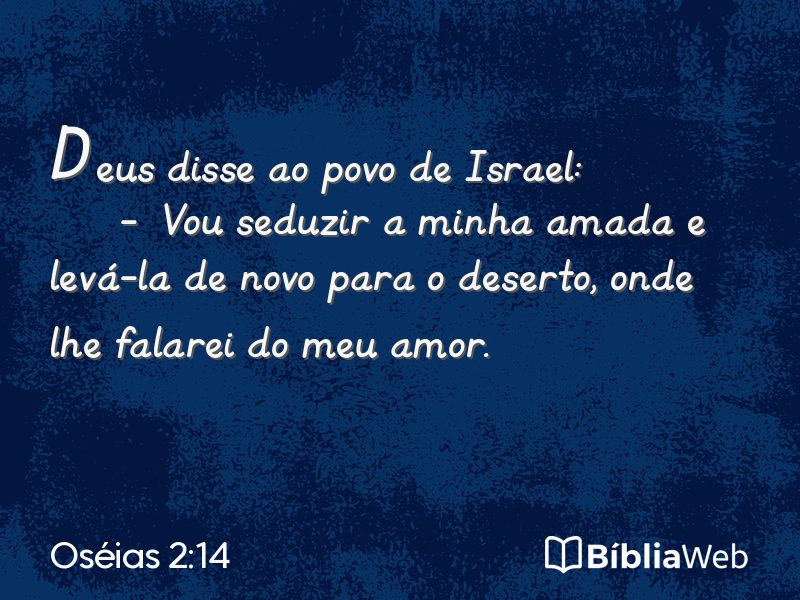 Oséias 2:14 em imagem para compartilhar