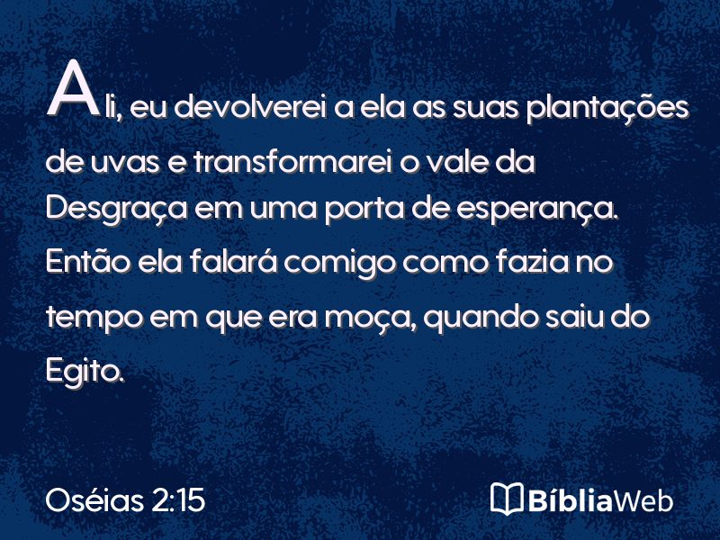Oséias 2:15 em imagem para compartilhar