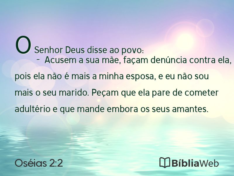Oséias 2:2 em imagem para compartilhar