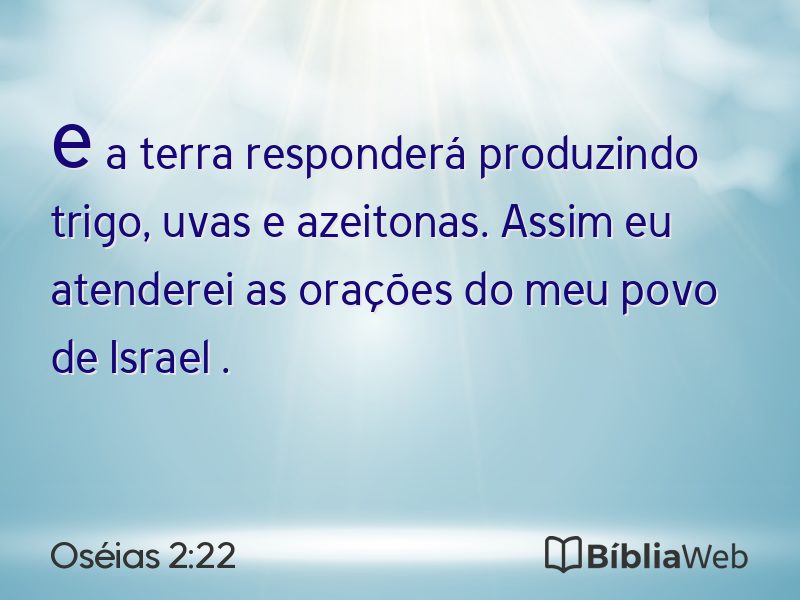 Oséias 2:22 em imagem para compartilhar