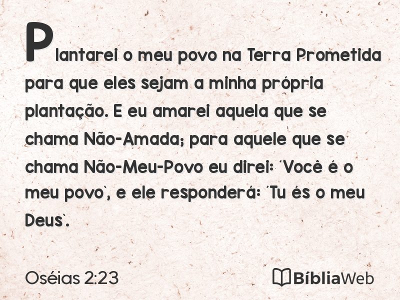 Oséias 2:23 em imagem para compartilhar