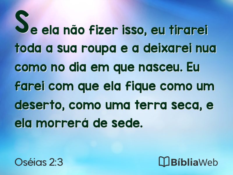 Oséias 2:3 em imagem para compartilhar