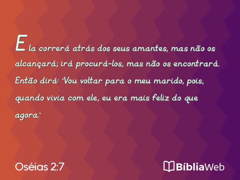 Oséias 2:7 em imagem para compartilhar