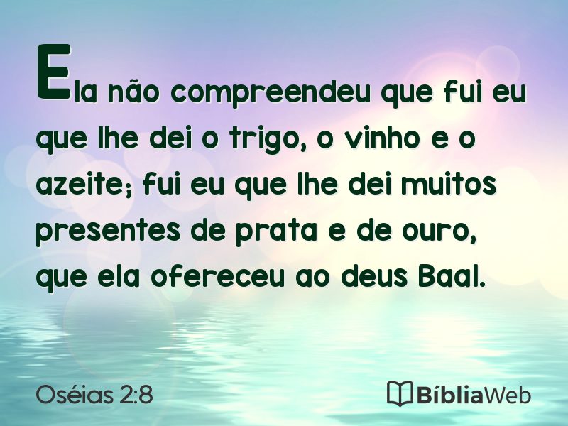 Oséias 2:8 em imagem para compartilhar