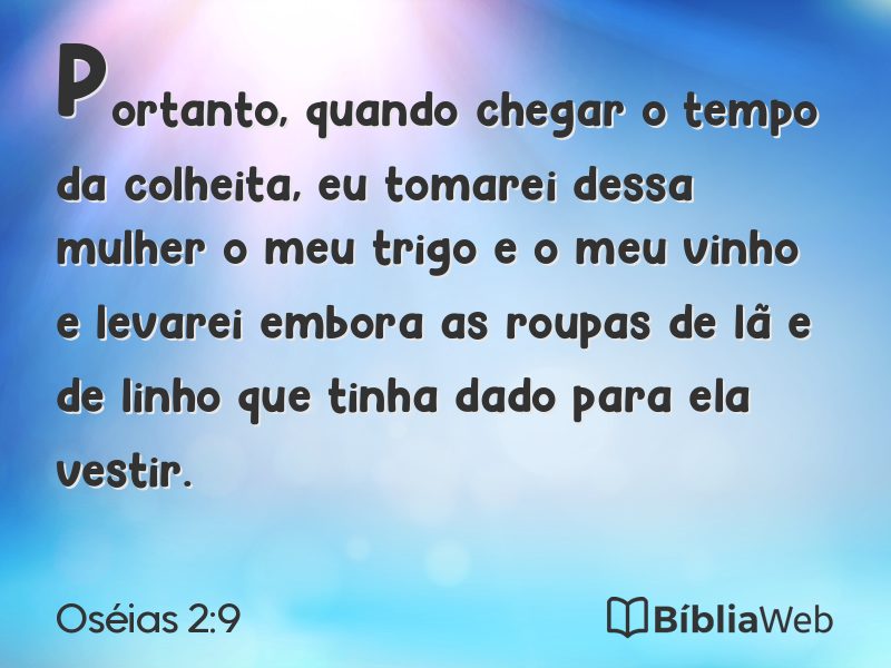 Oséias 2:9 em imagem para compartilhar