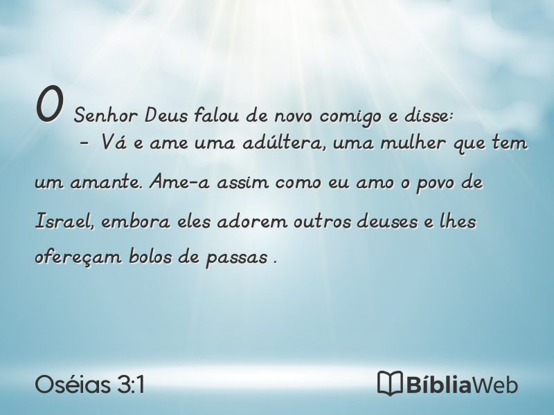 Oséias 3:1 em imagem para compartilhar