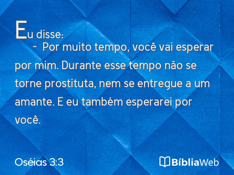 Oséias 3:3 em imagem para compartilhar
