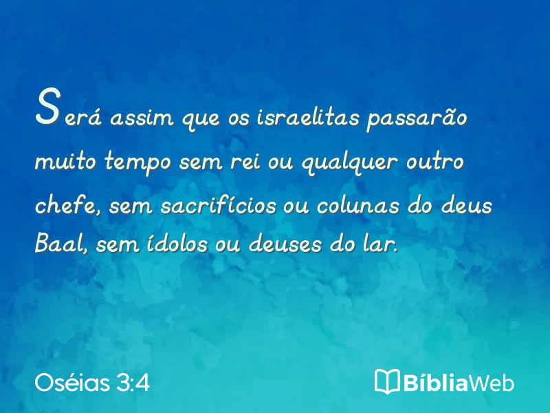 Oséias 3:4 em imagem para compartilhar