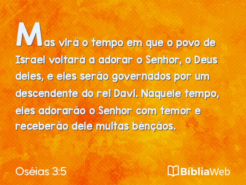 Oséias 3:5 em imagem para compartilhar