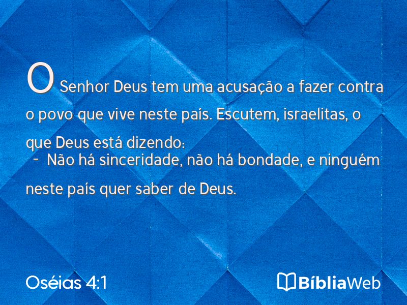 Oséias 4:1 em imagem para compartilhar