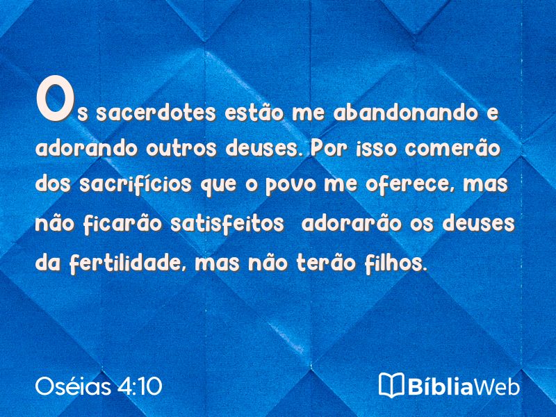 Oséias 4:10 em imagem para compartilhar