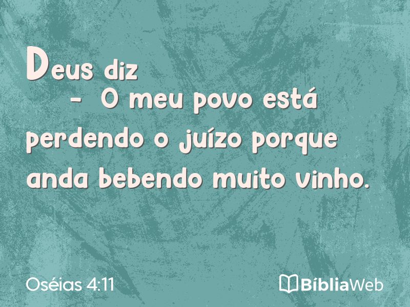 Oséias 4:11 em imagem para compartilhar