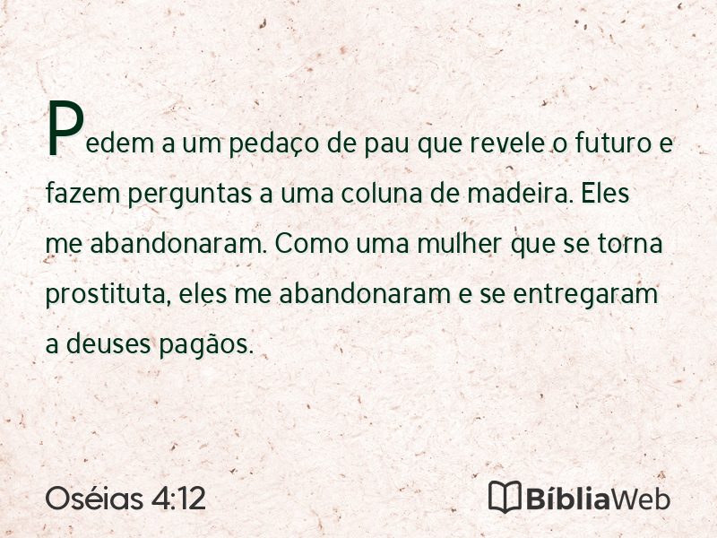 Oséias 4:12 em imagem para compartilhar
