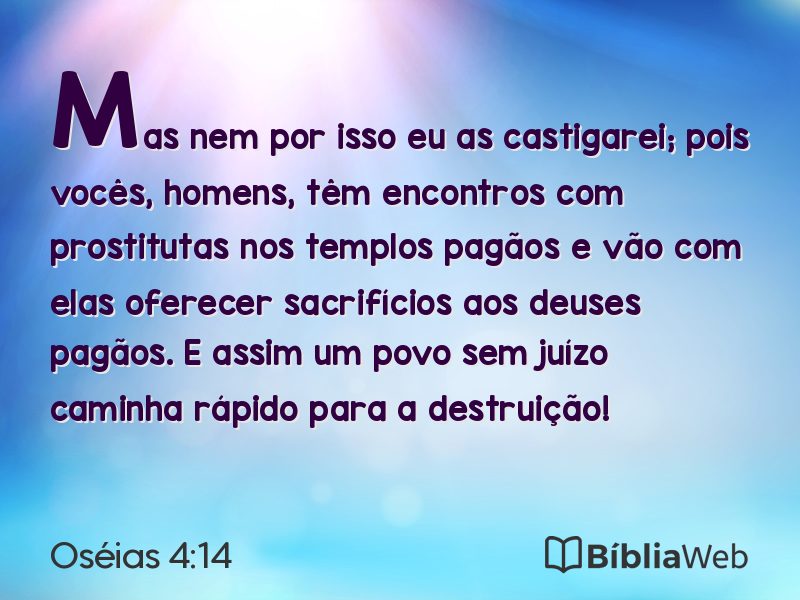 Oséias 4:14 em imagem para compartilhar
