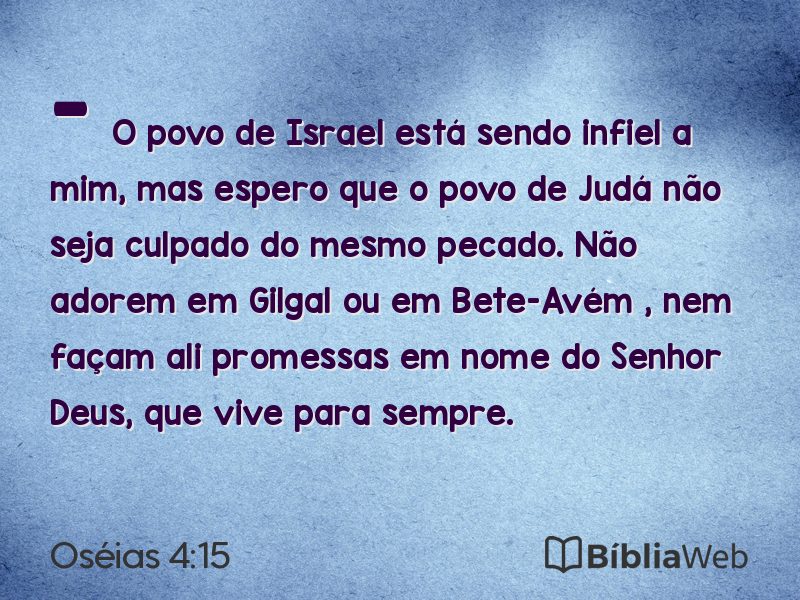 Oséias 4:15 em imagem para compartilhar