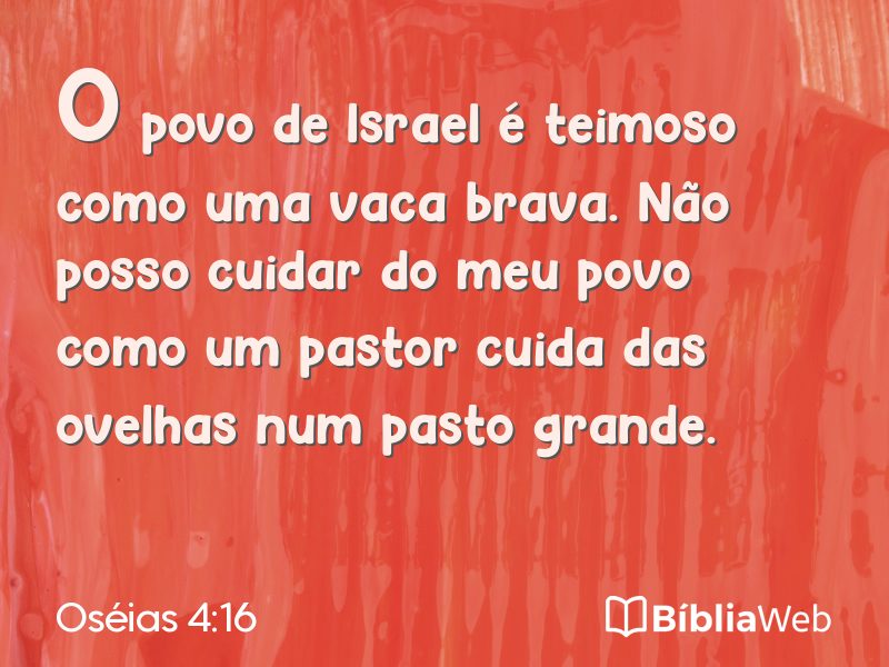 Oséias 4:16 em imagem para compartilhar