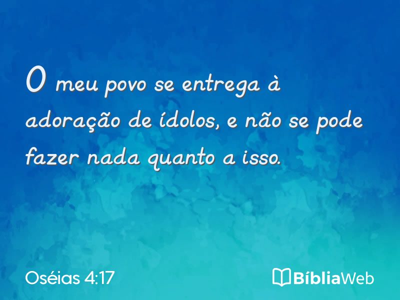 Oséias 4:17 em imagem para compartilhar