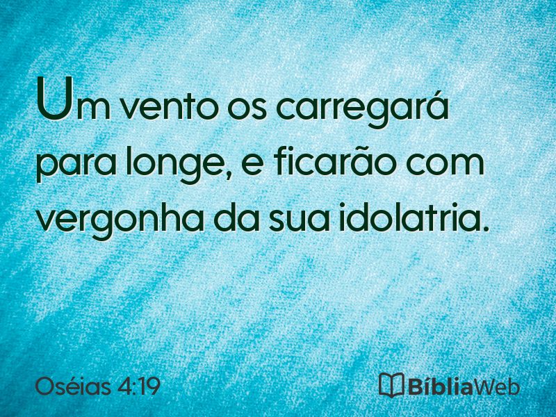 Oséias 4:19 em imagem para compartilhar