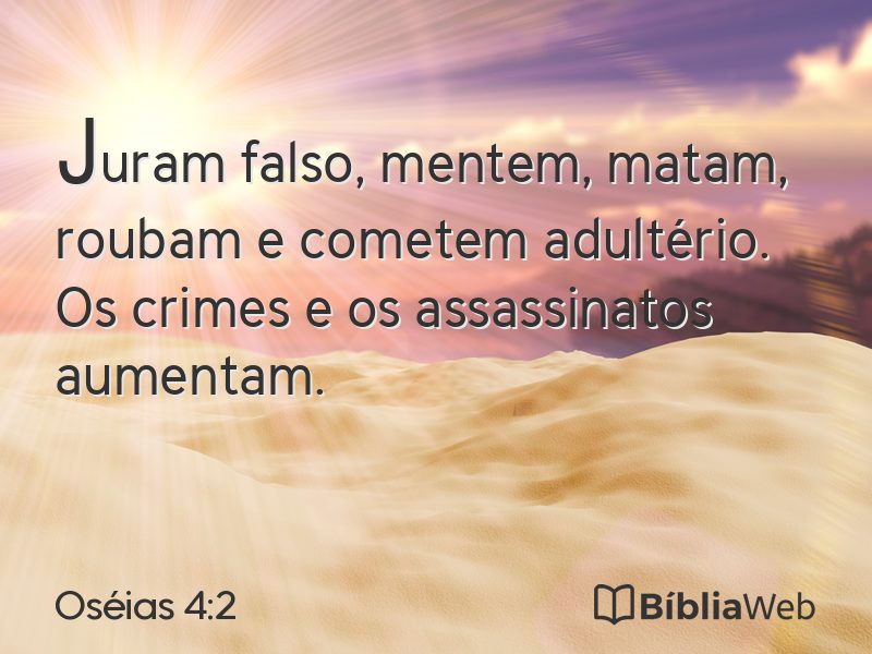 Oséias 4:2 em imagem para compartilhar