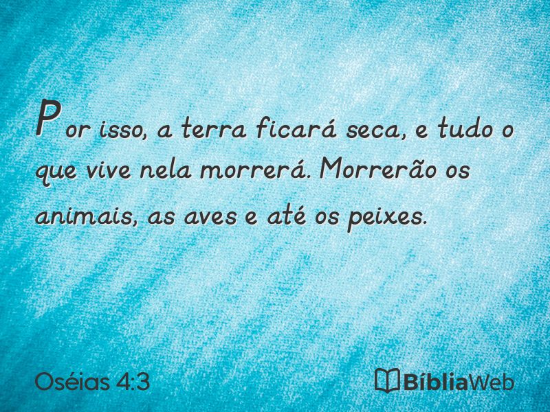 Oséias 4:3 em imagem para compartilhar