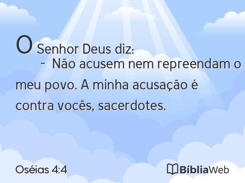 Oséias 4:4 em imagem para compartilhar