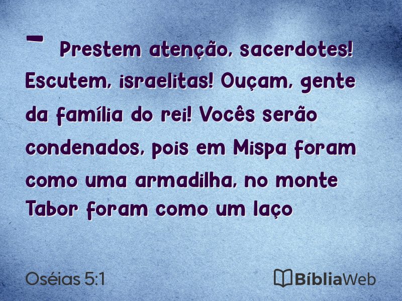 Oséias 5:1 em imagem para compartilhar