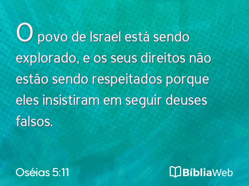 Oséias 5:11 em imagem para compartilhar