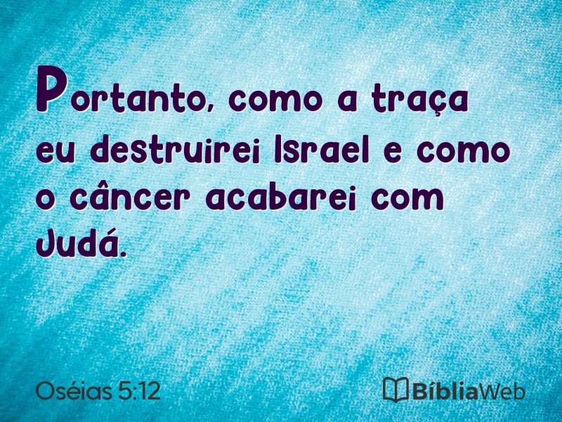 Oséias 5:12 em imagem para compartilhar