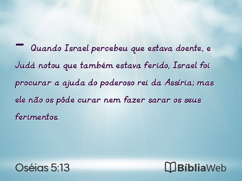 Oséias 5:13 em imagem para compartilhar