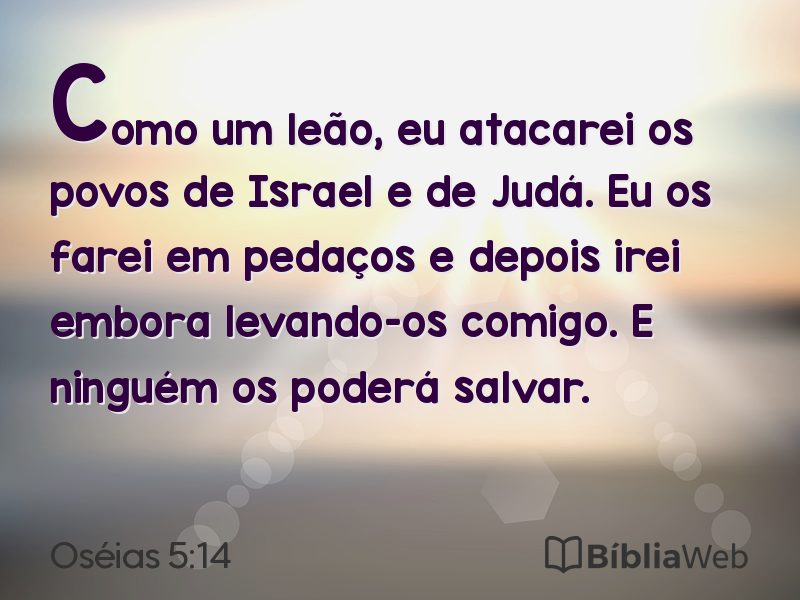 Oséias 5:14 em imagem para compartilhar