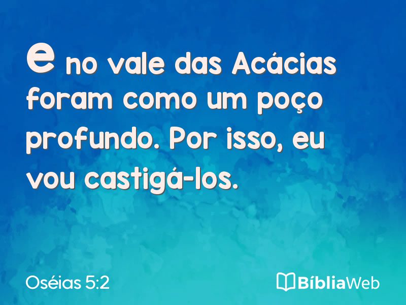 Oséias 5:2 em imagem para compartilhar