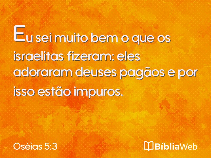 Oséias 5:3 em imagem para compartilhar