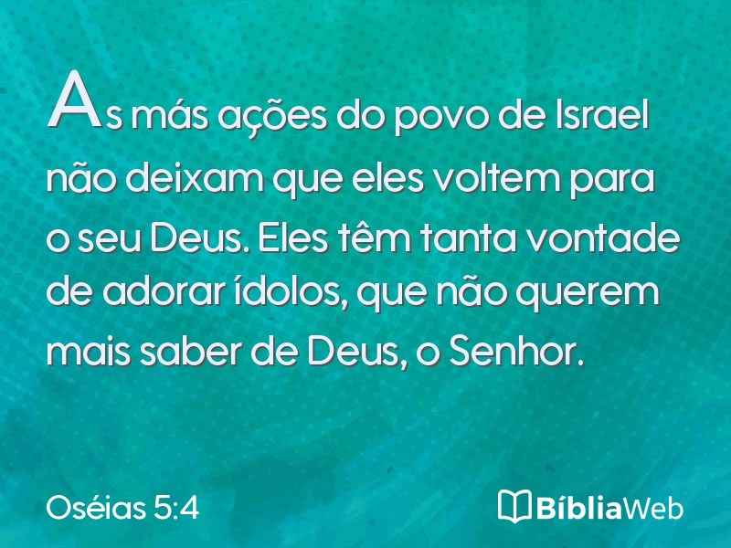 Oséias 5:4 em imagem para compartilhar