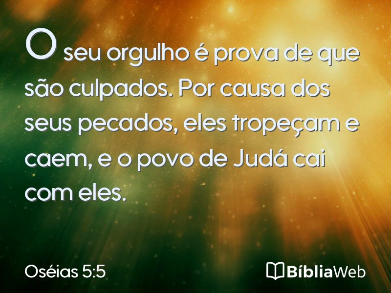 Oséias 5:5 em imagem para compartilhar