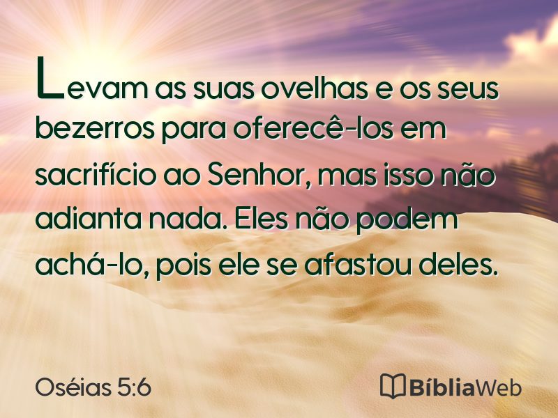 Oséias 5:6 em imagem para compartilhar
