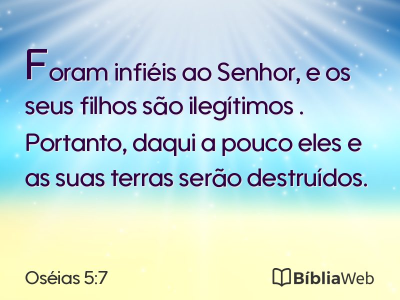 Oséias 5:7 em imagem para compartilhar