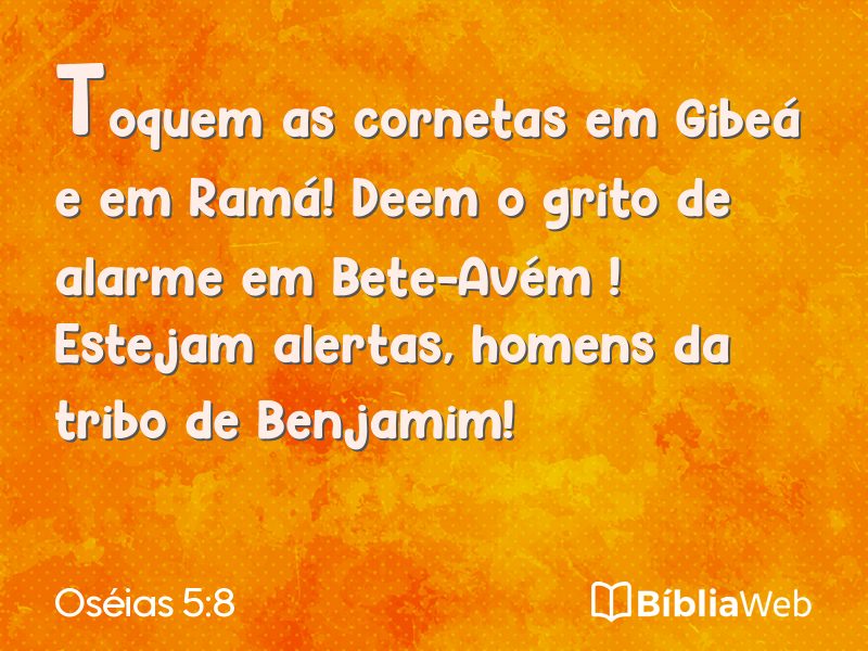Oséias 5:8 em imagem para compartilhar