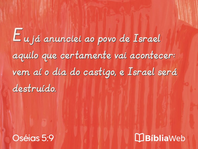 Oséias 5:9 em imagem para compartilhar