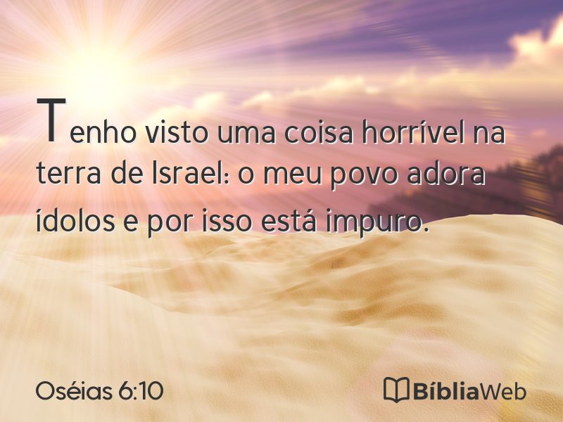 Oséias 6:10 em imagem para compartilhar