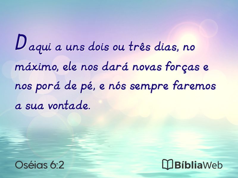 Oséias 6:2 em imagem para compartilhar