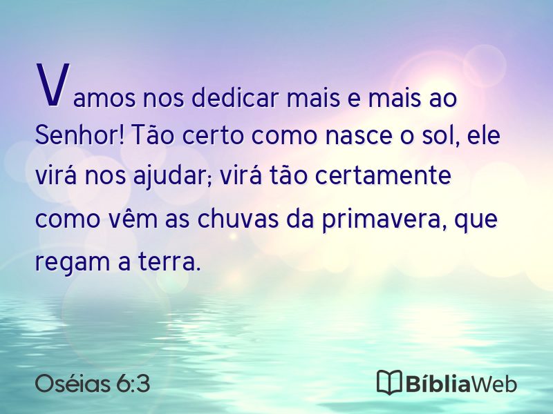 Oséias 6:3 em imagem para compartilhar